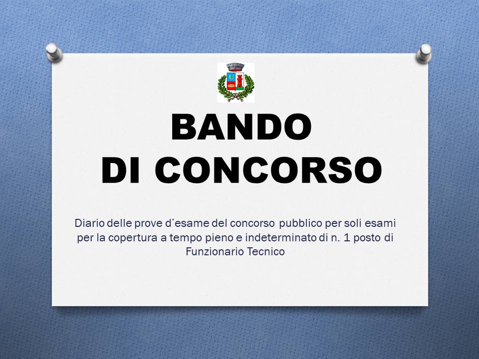 Bando di concorso pubblico